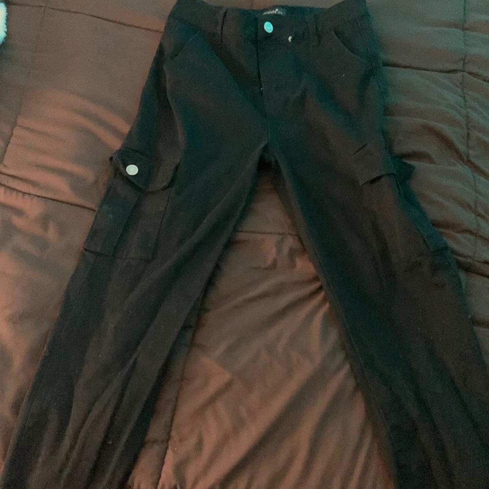 Black cargo pants